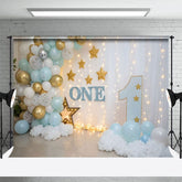 Aperturee - Aperturee Indoor Balloon Lights Birthday Cake Smash Backdrop